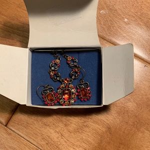 Heirloom necklace and earring set